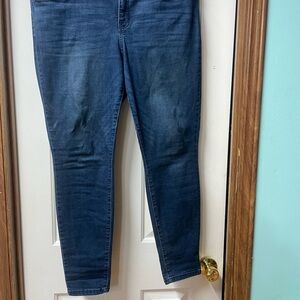 Classic Dark Blue Skinny Jeans Terra & sky 16w used has stains